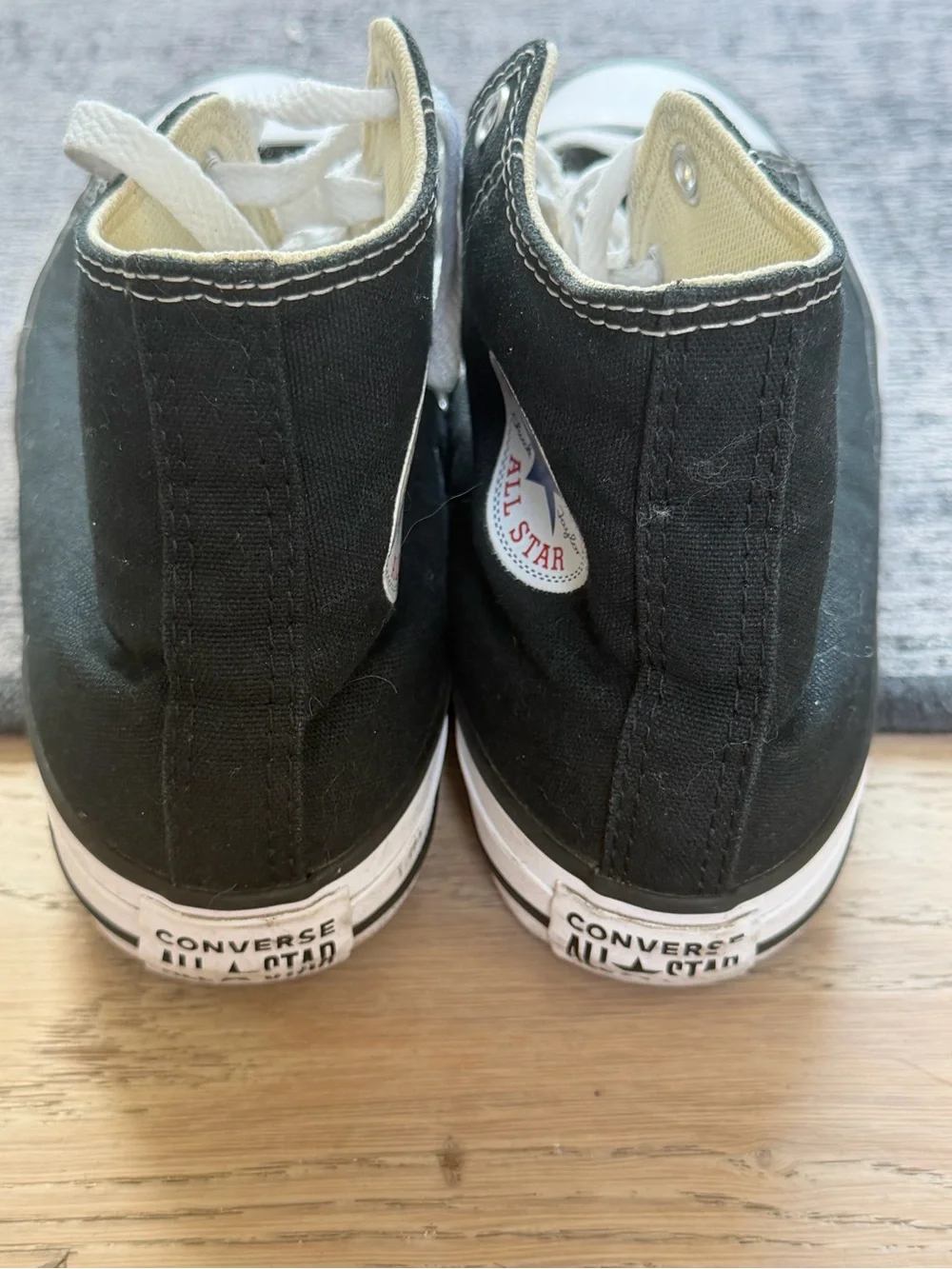 Converse Black High-Top Kids Sneakers with White Laces Youth Size 3